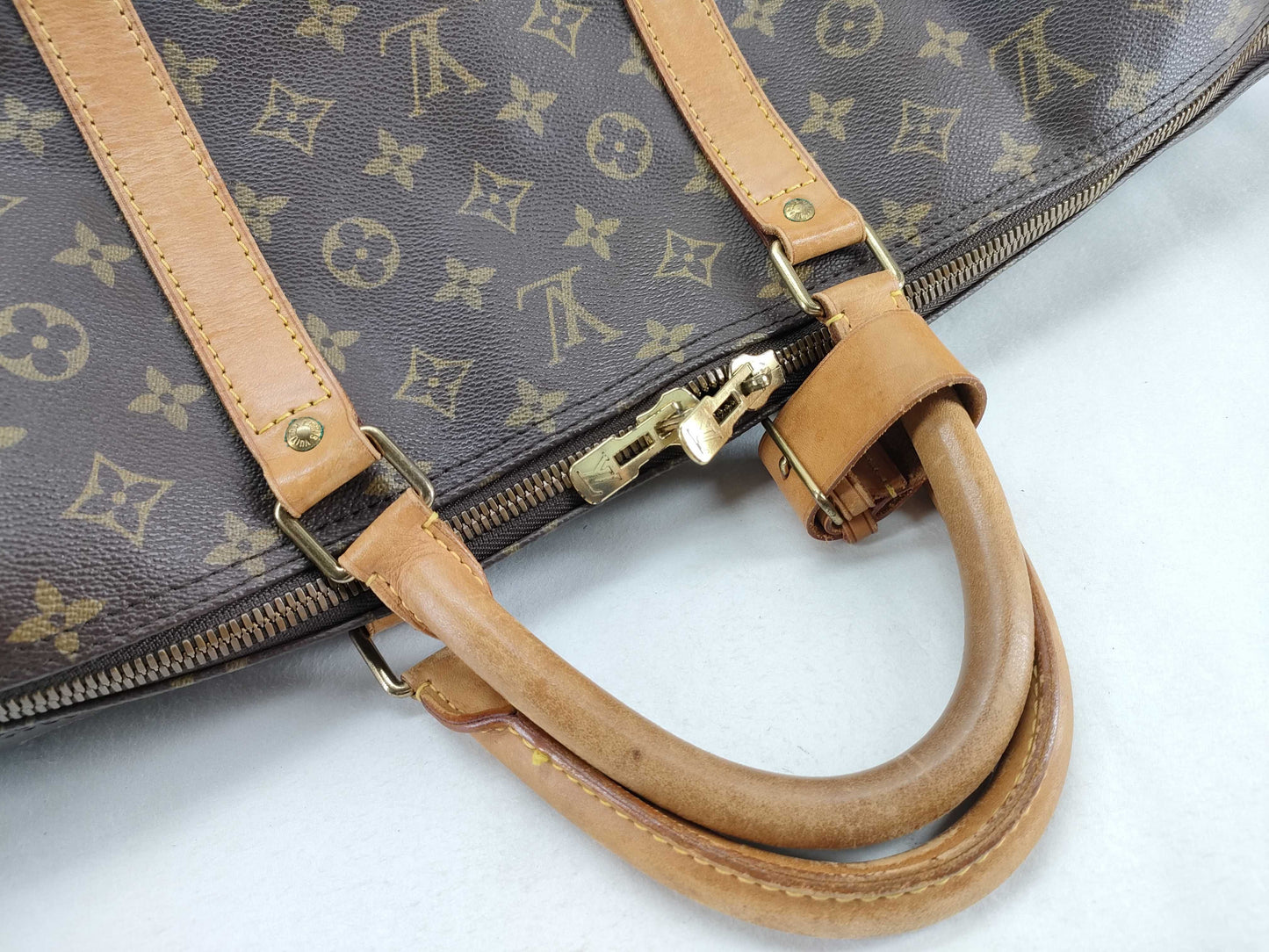LOUIS VUITTON Monogram Keepall Bandouliere 60 M41412 VI0954 Brown Boston Bag