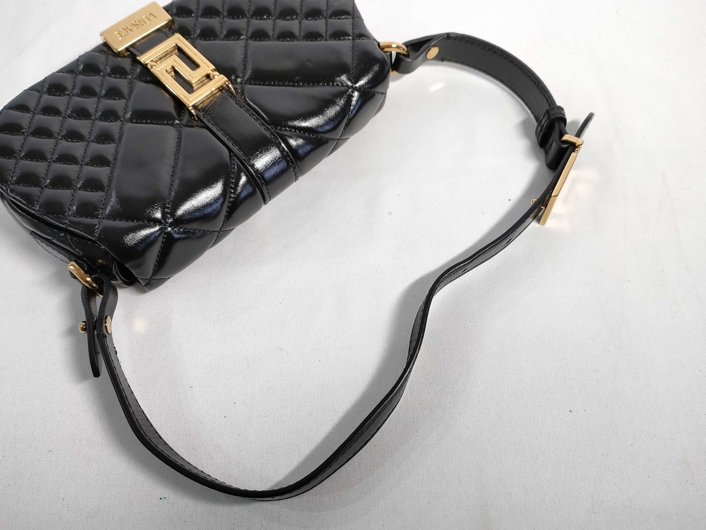 VERSACE Greca Goddess Hobo Bag in Black