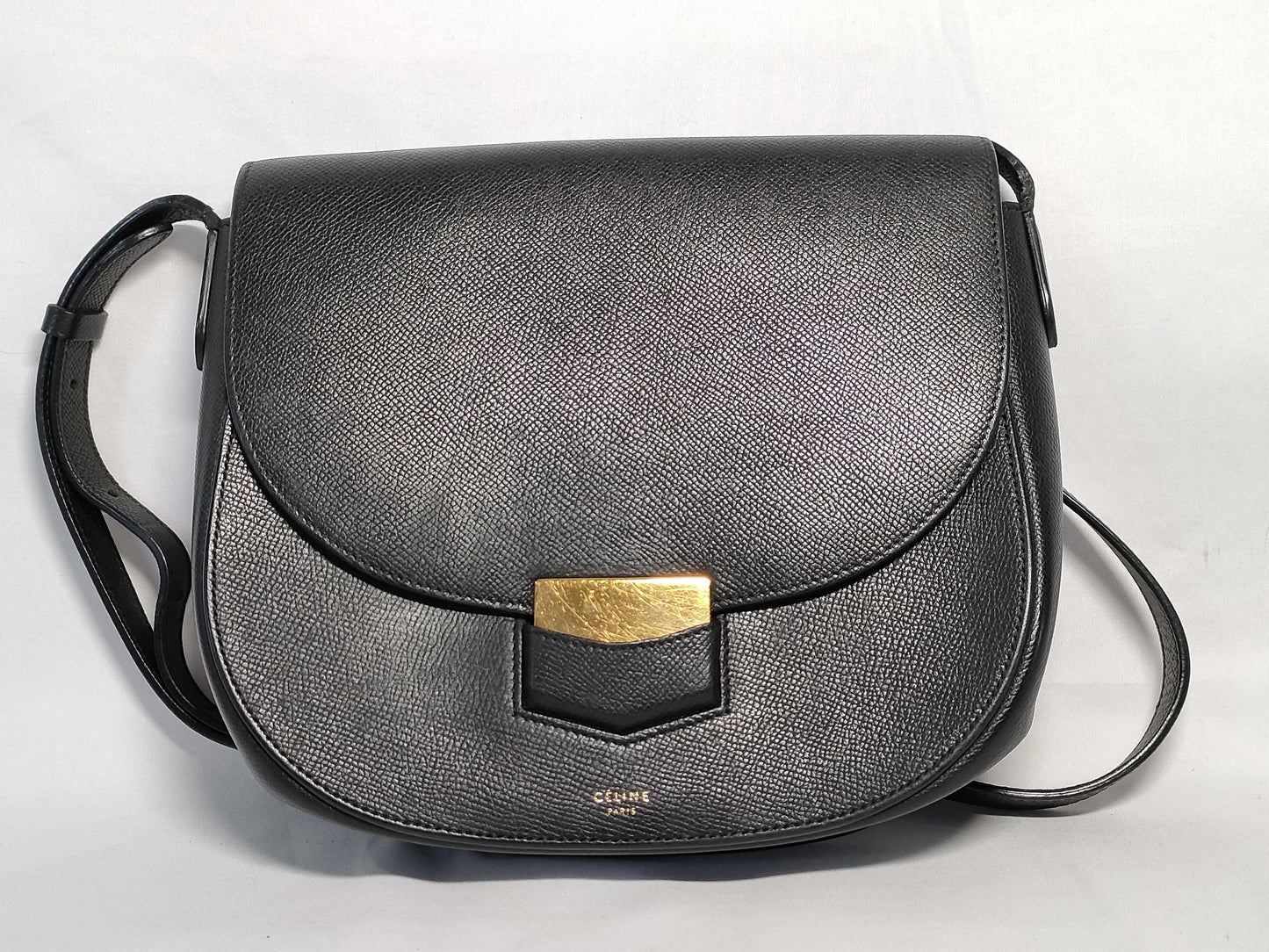 CELINE Trotter Shoulder Bag, Black
