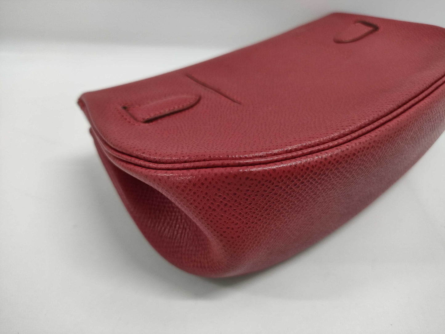 HERMES Banana Kelly Pouch with Gold Hardware and Round X Stamp