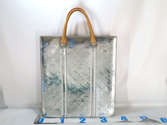 LOUIS VUITTON LV Mirror Sac Plat M45884 Silver Tote Bag