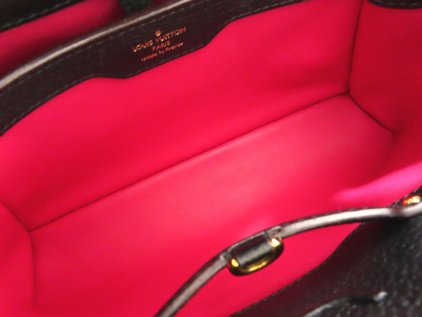 LOUIS VUITTON Parnassus Capucines PM M42259 Black Handbag