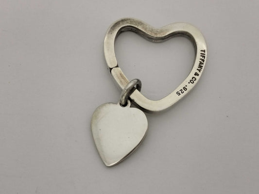 Tiffany & Co. Open Heart Heart Key Ring 925 Key Case/Key Holder