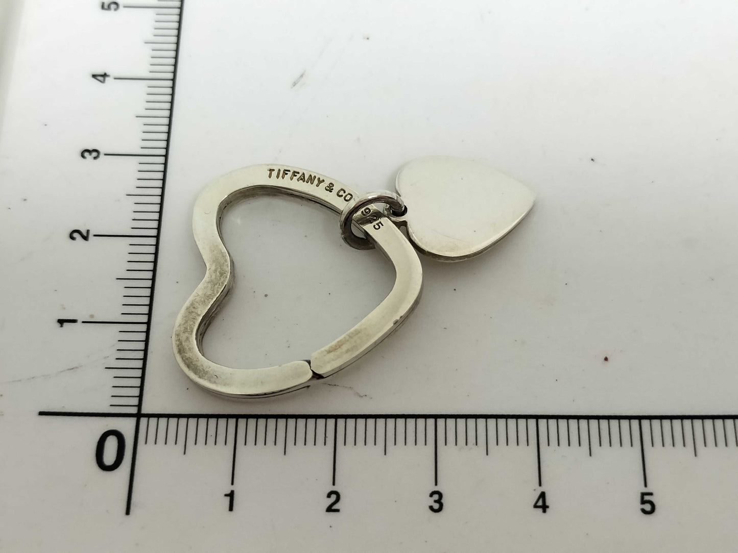 Tiffany & Co. Open Heart Heart Key Ring 925 Key Case/Key Holder