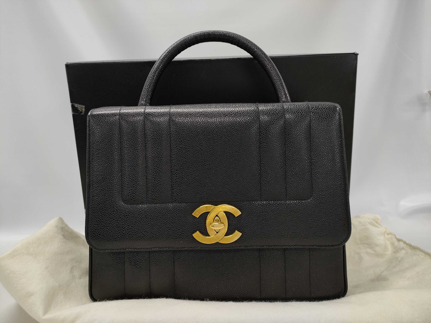 CHANEL Mademoiselle Caviar Skin Handbag
