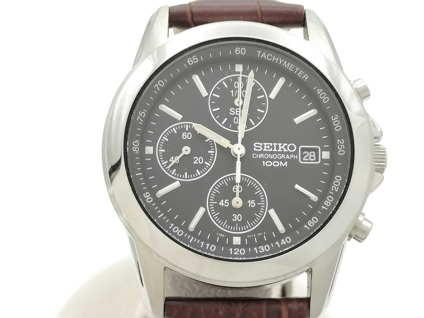 SEIKO 7T92-0CW0 8N0054 Black Dial Quartz Men's Watch