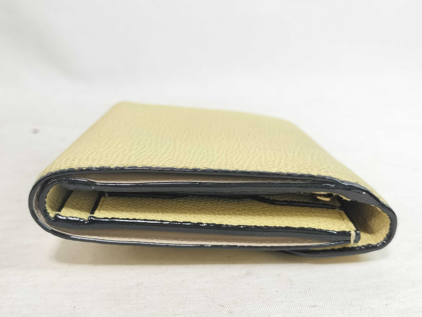 Valextra Iside Wallet, Yellow Gold Hardware, Compact Wallet