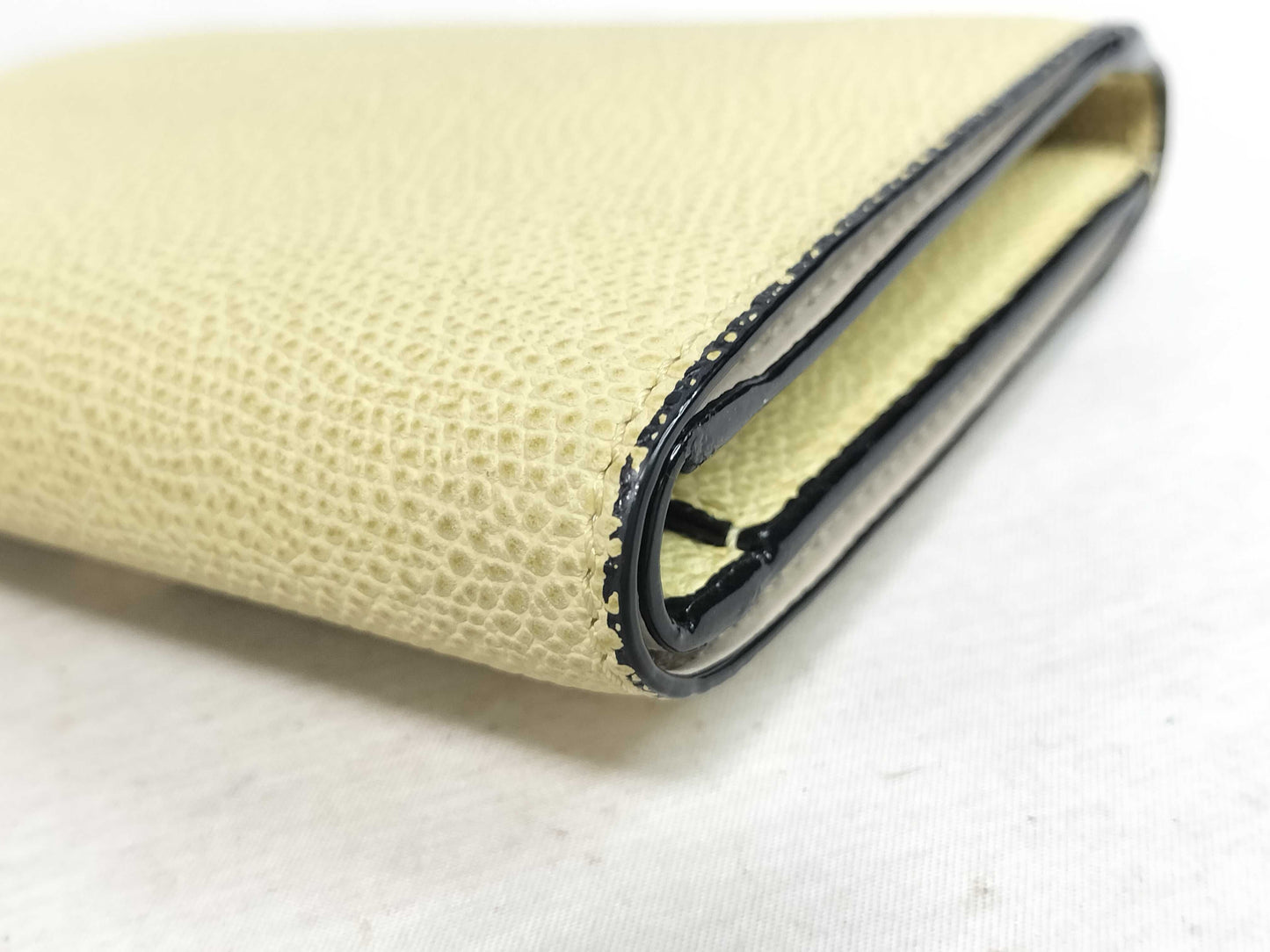 Valextra Iside Wallet, Yellow Gold Hardware, Compact Wallet
