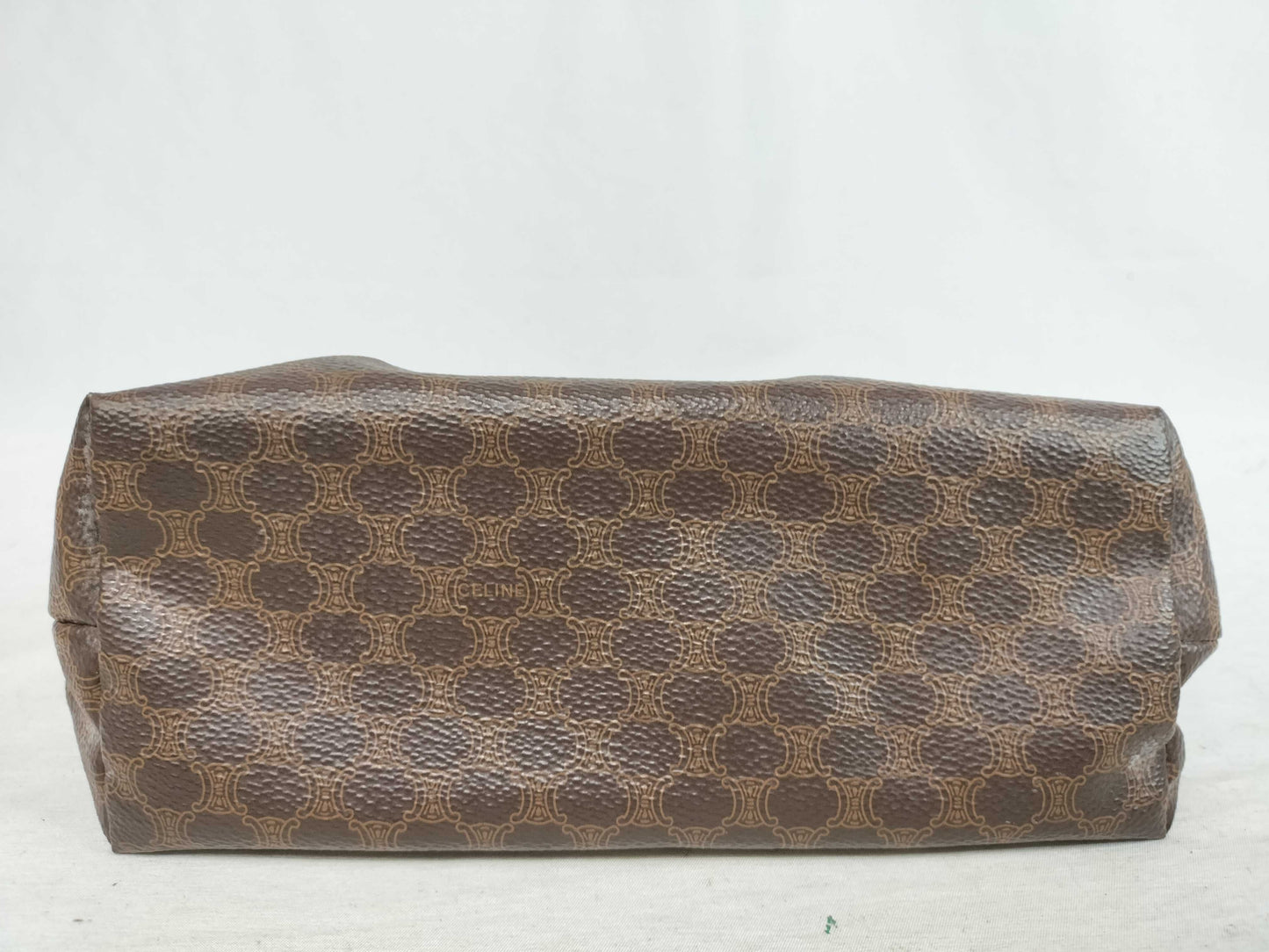 CELINE Macadam Brown Clasp Second Pouch Clutch Bag Pouch