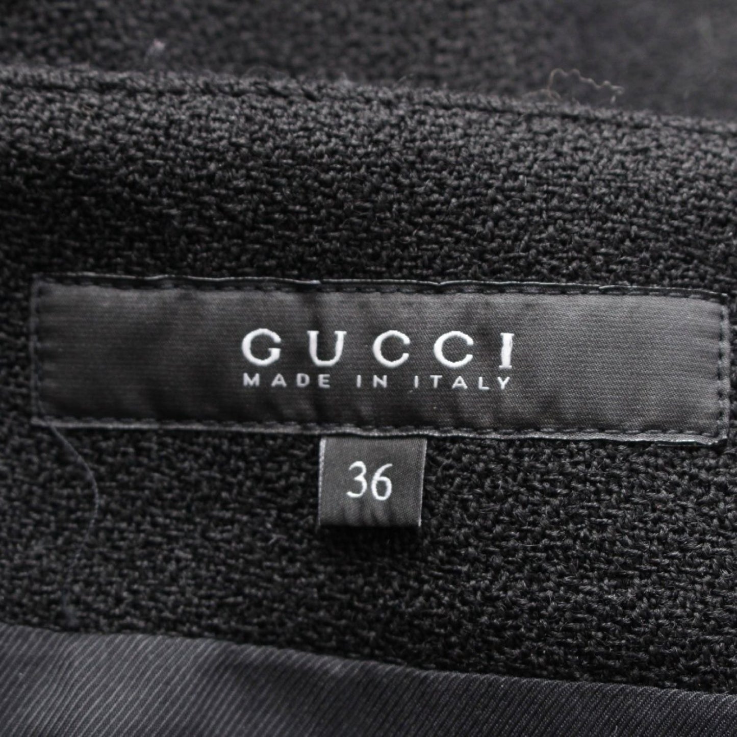 GUCCI Y2K Wool Giannini Big Button Skirt Black Size 36