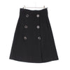 GUCCI Y2K Wool Giannini Big Button Skirt Black Size 36