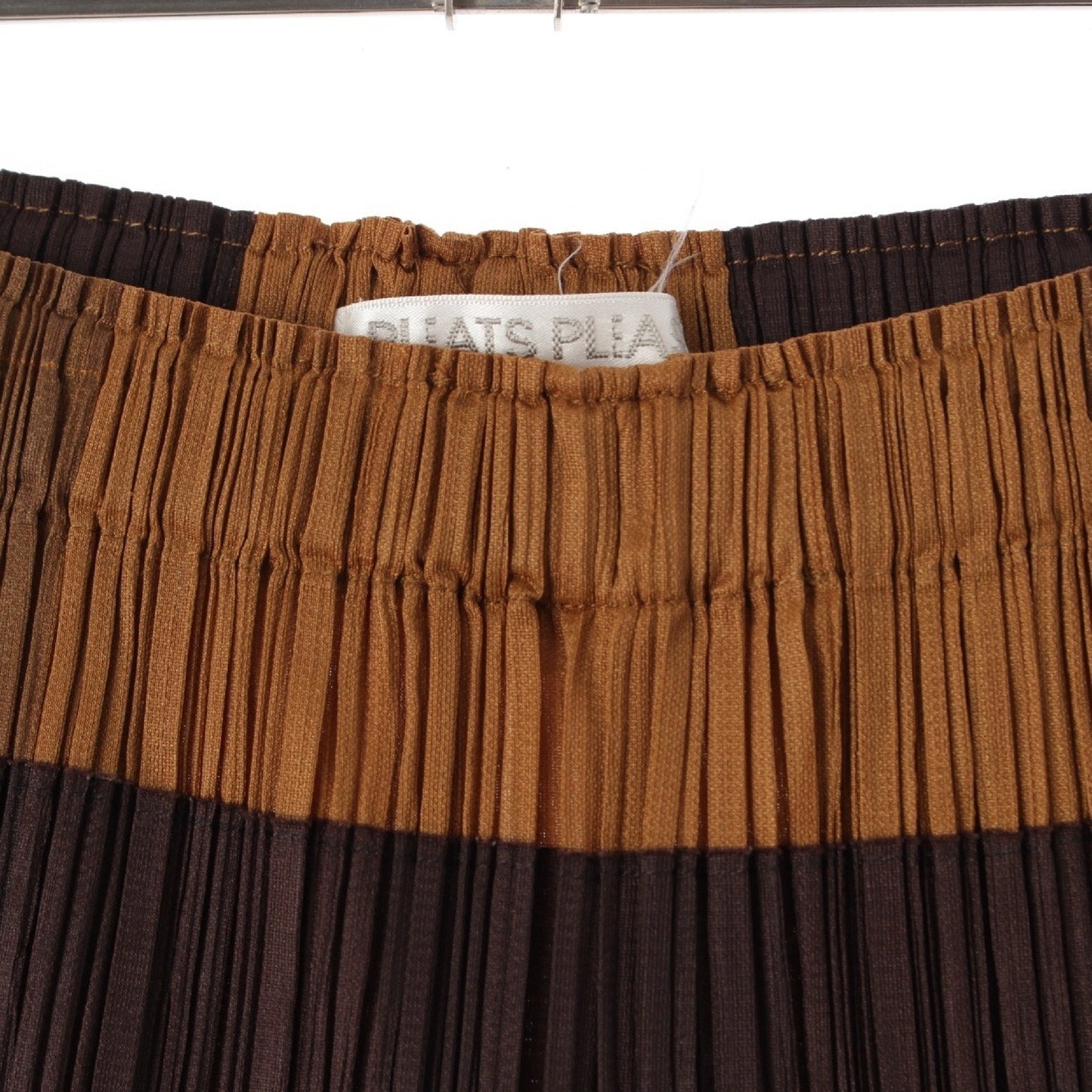 PLEATS PLEASE PLEATS PLEASE PLEATS PLEASE ISSEY Check Wide Pants PP03-JF501 Yellow Brown Pleats Please Issey Miyake 4 Pants