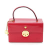 VERSACE Vintage Leather Top Handle Charm Vanity Bag in Red / Outer Box, Dust Bag, Charm, Other Accessories