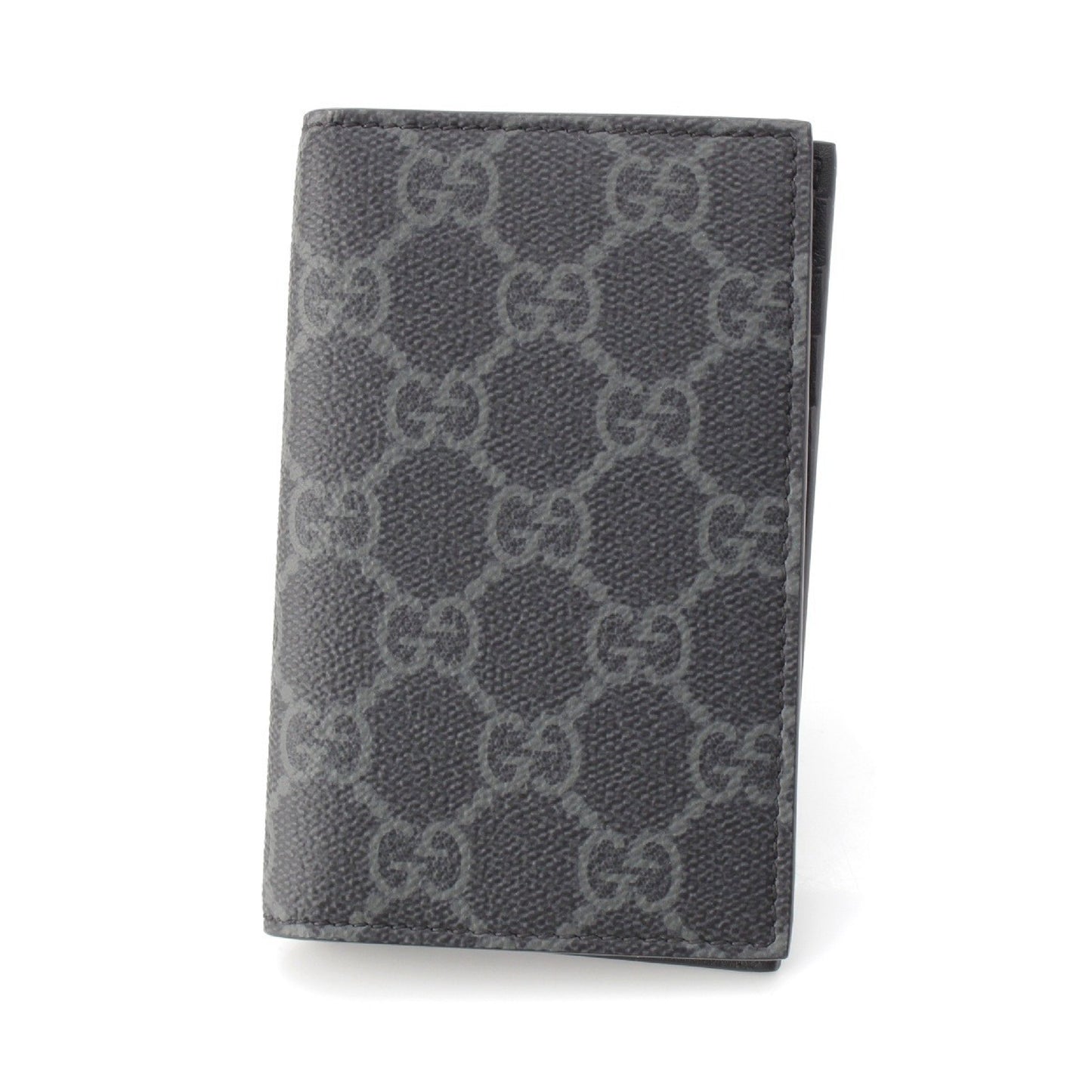 GUCCI Coated Fabric GG Emblem 821209 Black Card Case/Pass Case/Business Card Holder