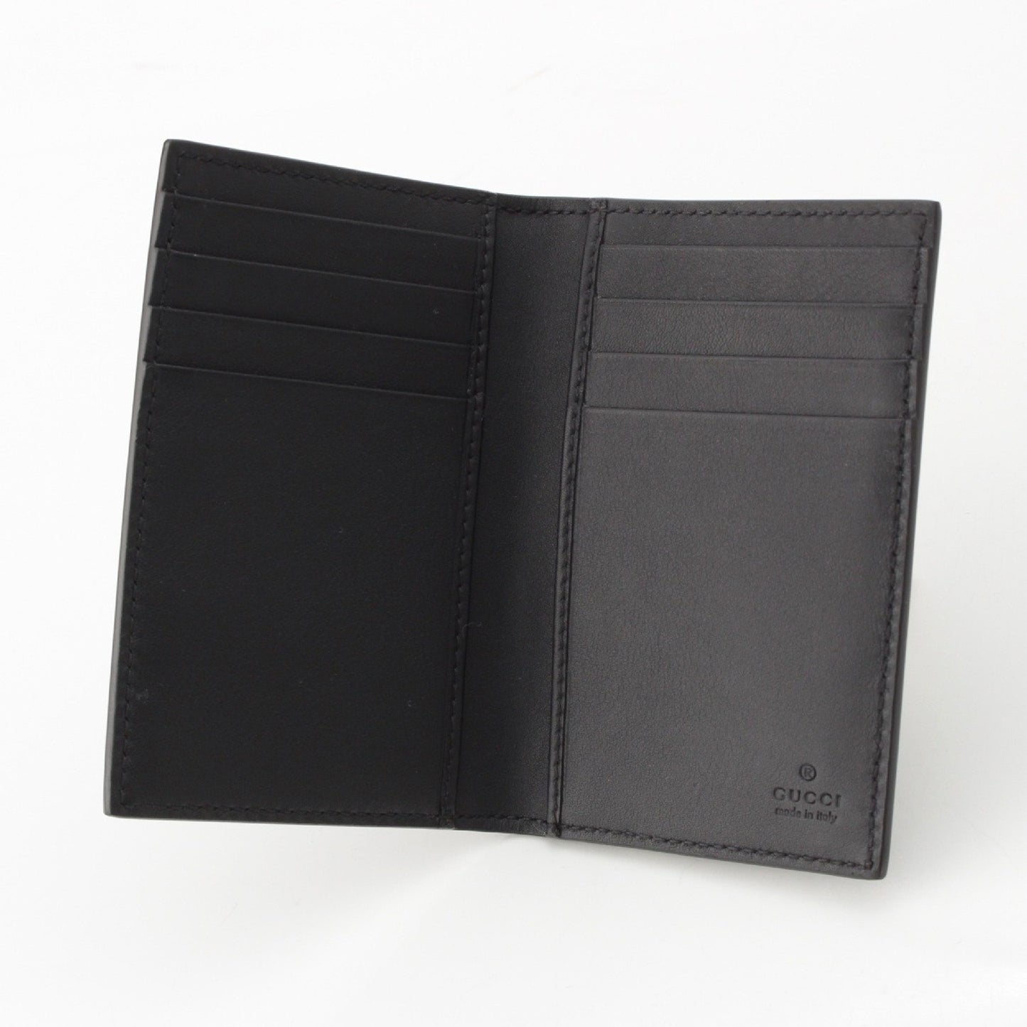 GUCCI Coated Fabric GG Emblem 821209 Black Card Case/Pass Case/Business Card Holder