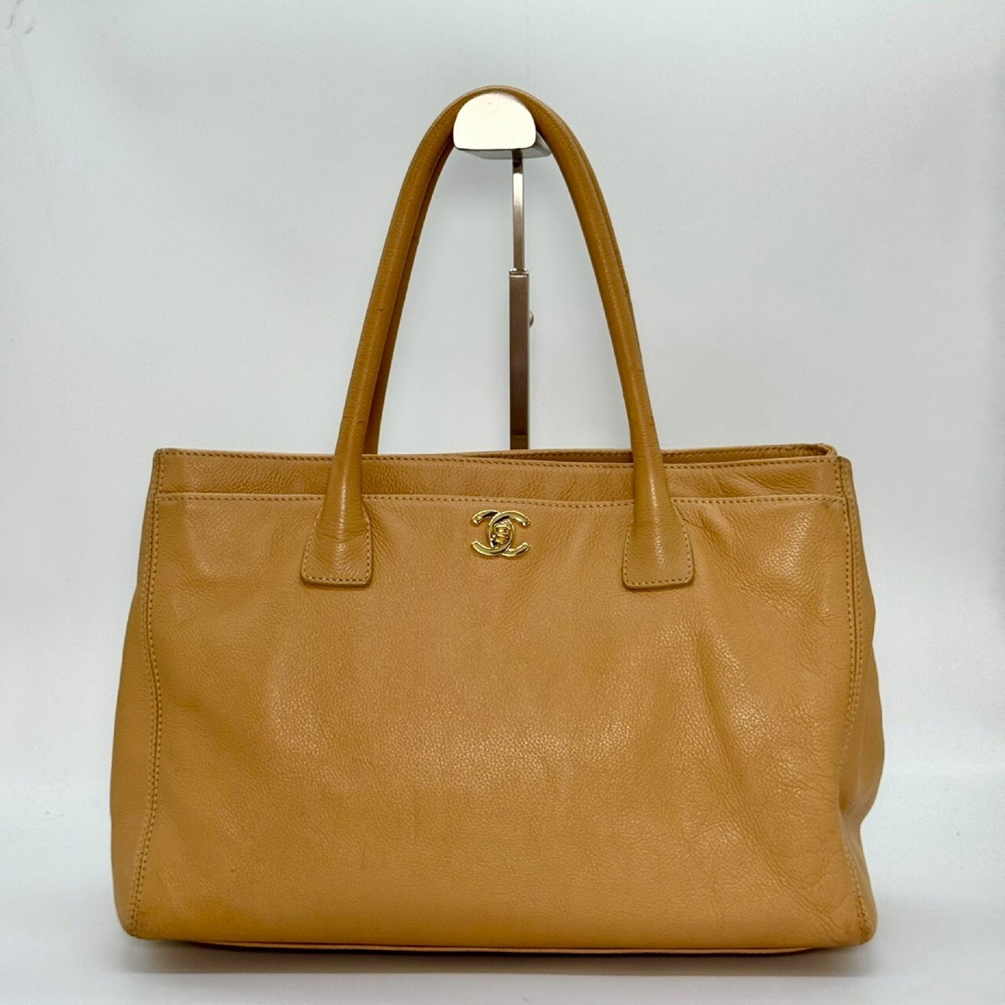 CHANEL Caviar Leather Executive Tote, Beige, 9871188 Handbag