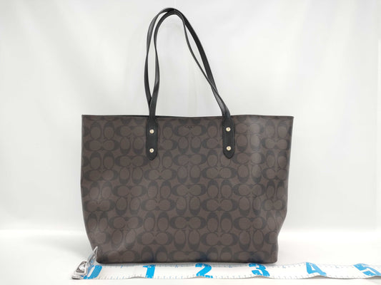 COACH Signature Tote Dark Brown Tote Bag