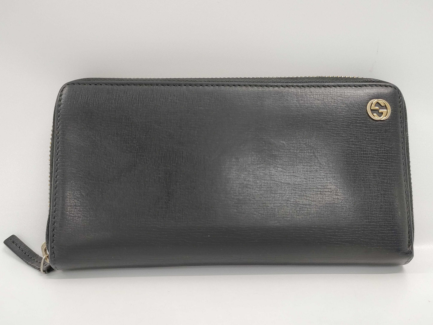 GUCCI Gucci Interlocking G Round Zip Wallet Black Wallet