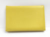 HERMES Calvi Card Case, Yellow, with Box and Cards, Card Case, Pass Case, Business Card Case