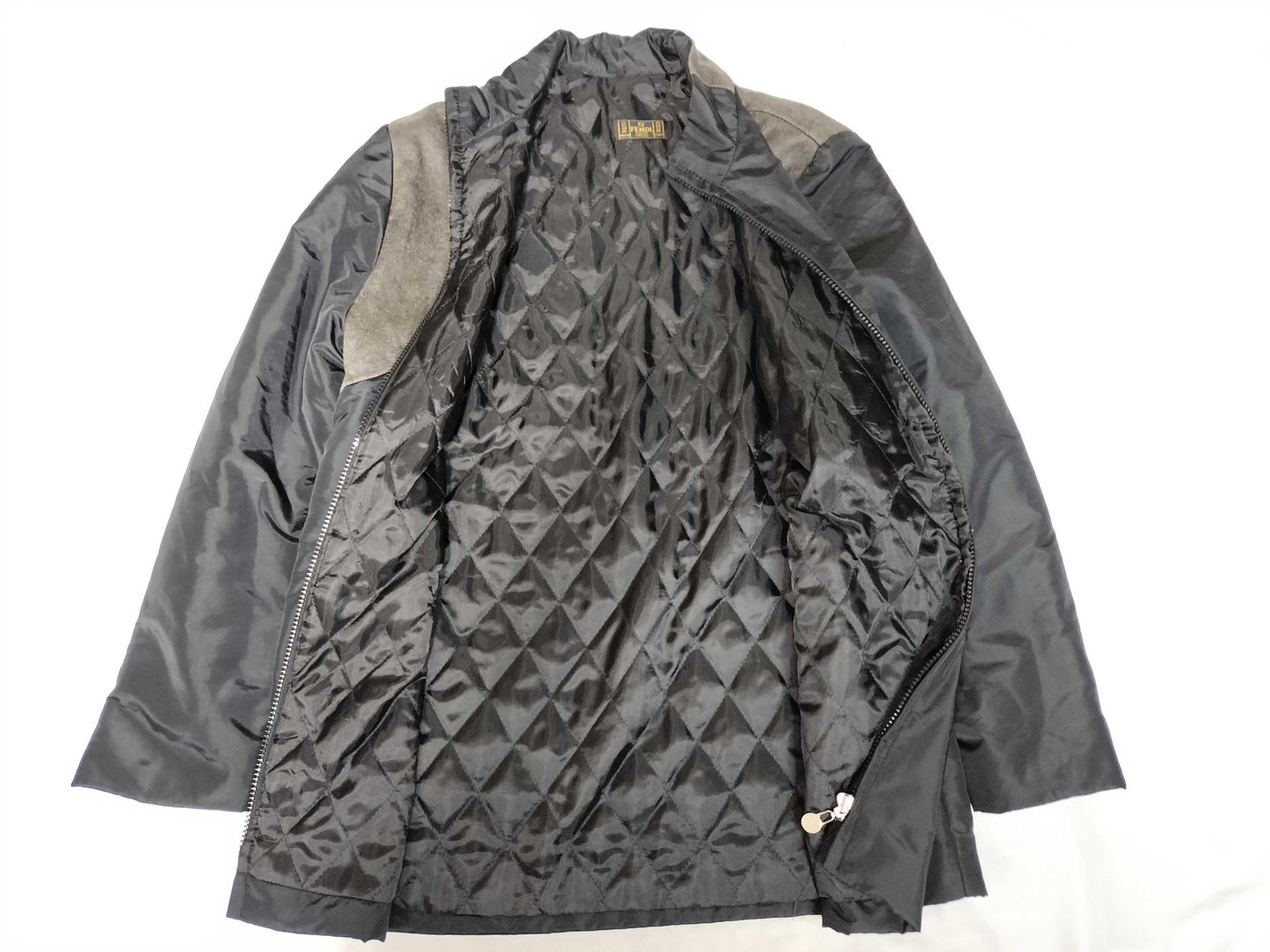 FENDI Men's FF Zucca Black Quilted Blouson Jacket