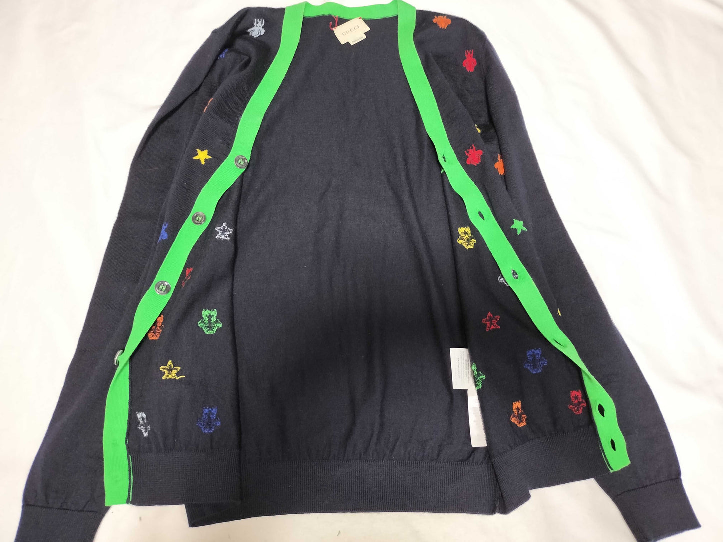 GUCCI current tag BEE star knit cardigan