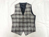 Alpaca Men's TAGLIATORE Vest Gilet Check Pattern Navy Vest