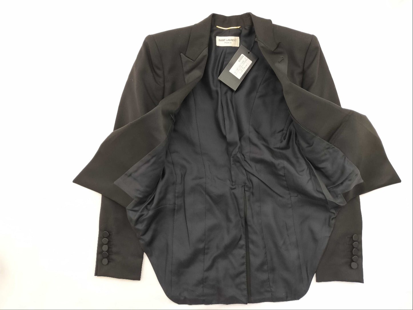 SAINT LAURENT SAINT LAURENT Rare Model ◎ Saint Laurent Paris Swallowtail Tuxedo Tailored Jacket Black Jacket