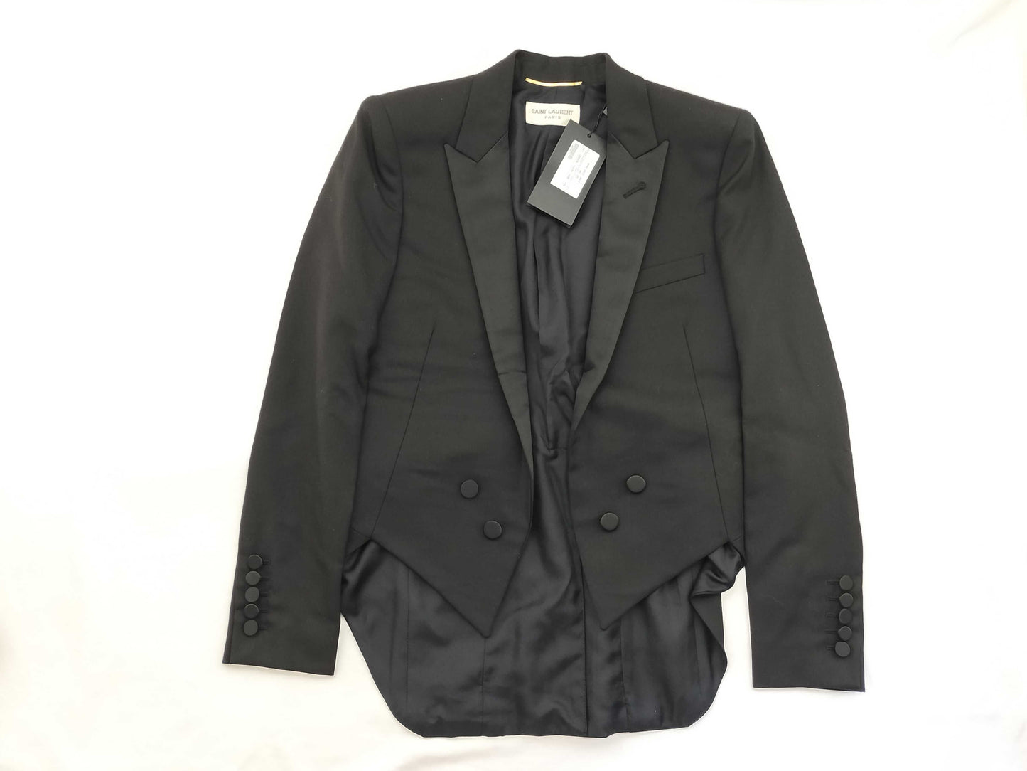 SAINT LAURENT SAINT LAURENT Rare Model ◎ Saint Laurent Paris Swallowtail Tuxedo Tailored Jacket Black Jacket