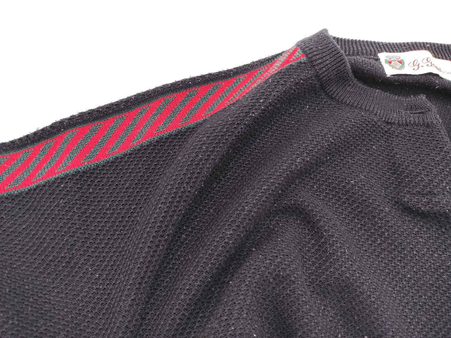 GUCCI Logo Embroidered Knit Top in Black