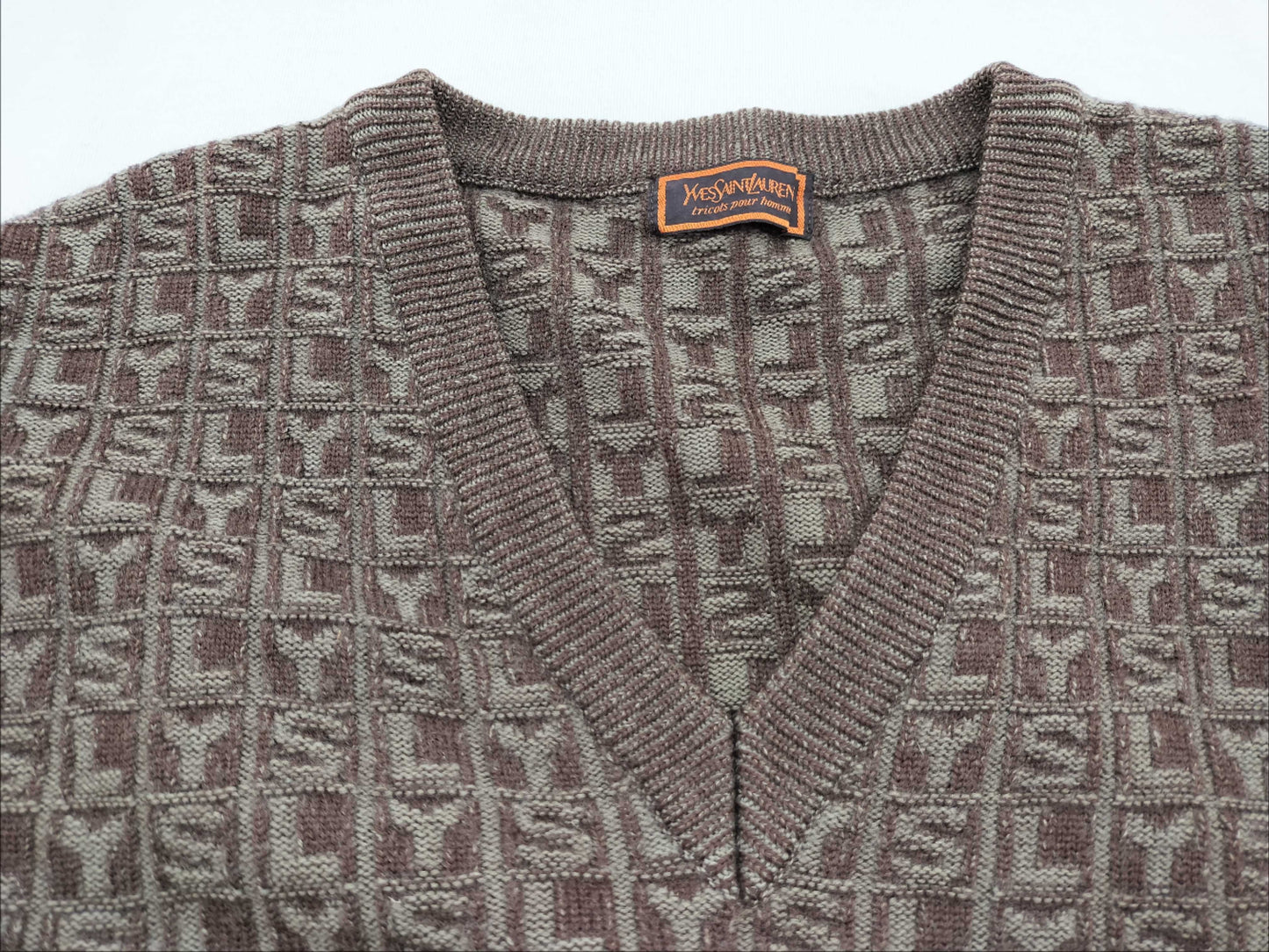 Yves Saint Laurent Yves Saint Laurent logo knit top