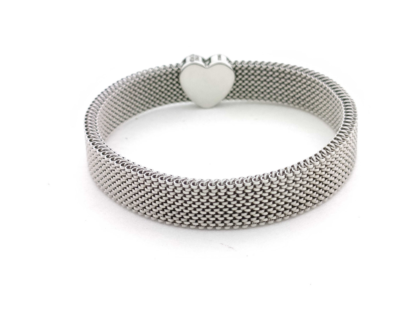 Tiffany & Co. Somerset Bracelet, Heart Mesh, Silver, 16.7g