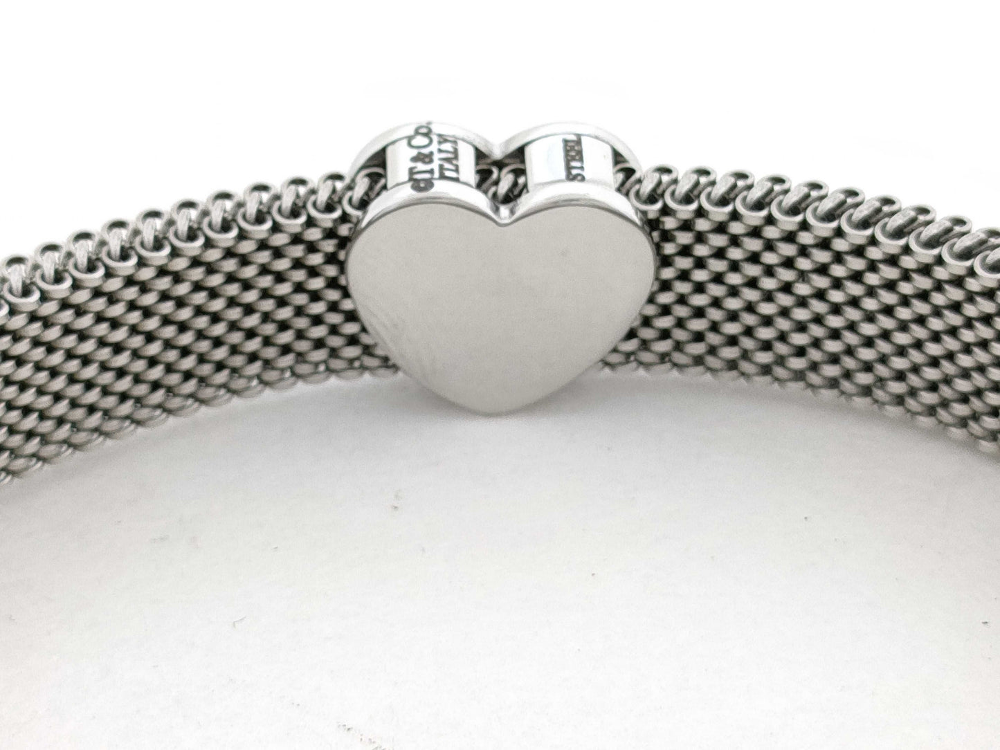 Tiffany & Co. Somerset Bracelet, Heart Mesh, Silver, 16.7g