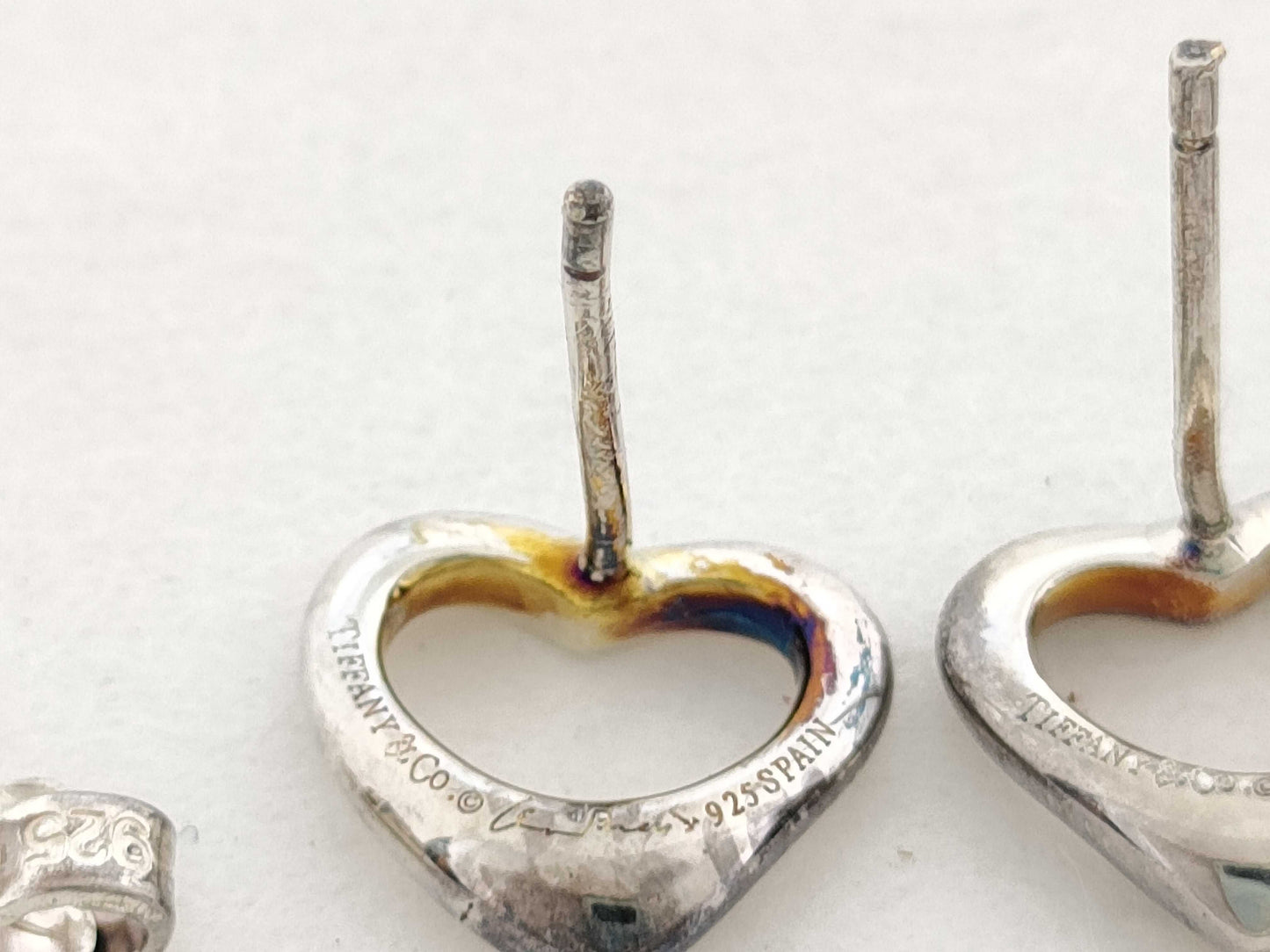 Tiffany & Co. Open Heart 925 Sterling Silver 1.4g Earrings