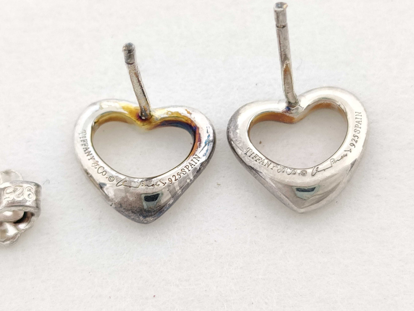 Tiffany & Co. Open Heart 925 Sterling Silver 1.4g Earrings