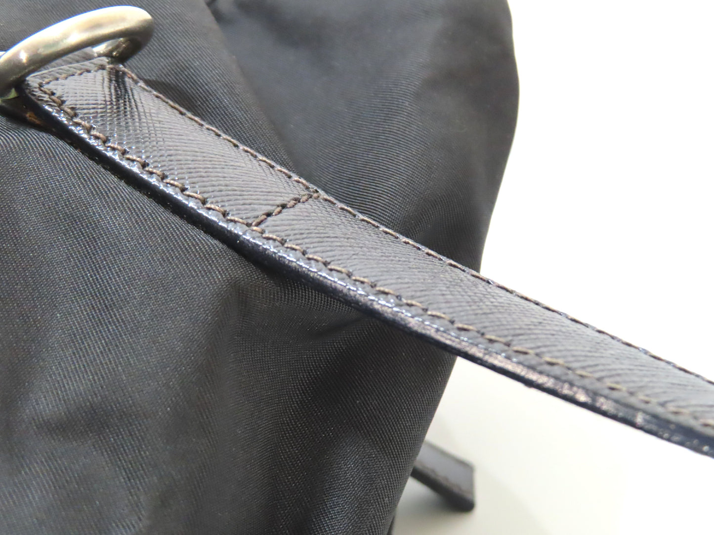 PRADA PRADA Nylon Saffiano Mini Boston Bag BR2394 Black W32cm Handbag
