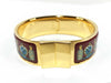 HERMES GM Click Enamel Bangle in Red/Gold