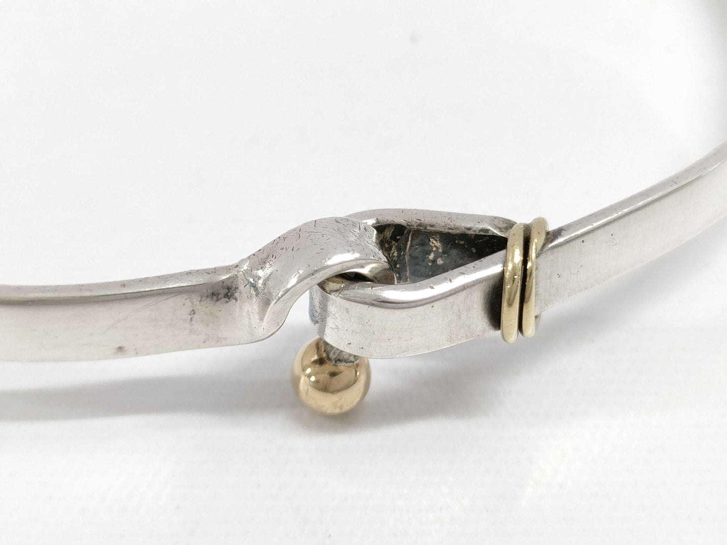 Tiffany & Co. TIFFANY Hook and Eye Bangle Bracelet, 925/750, 12.1g, Bracelet/Bangle