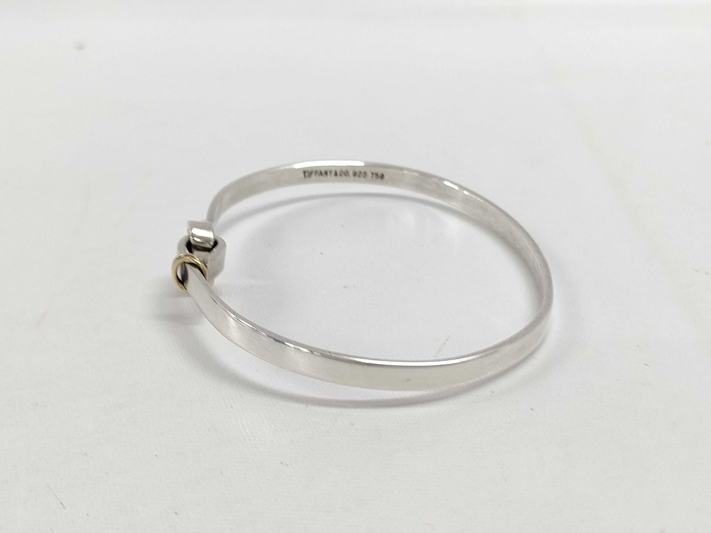 Tiffany & Co. TIFFANY Hook and Eye Bangle Bracelet, 925/750, 12.1g, Bracelet/Bangle