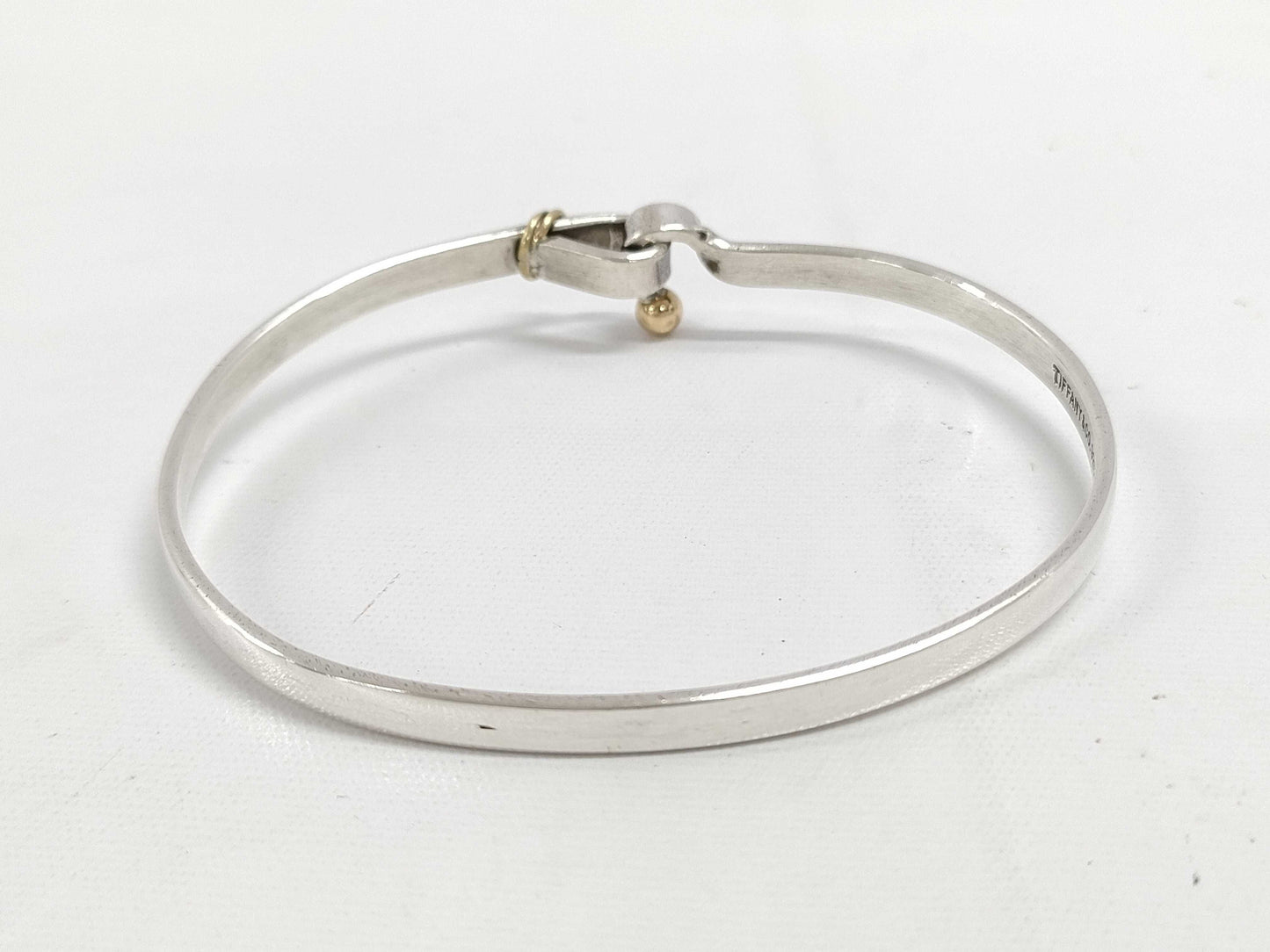 Tiffany & Co. TIFFANY Hook and Eye Bangle Bracelet, 925/750, 12.1g, Bracelet/Bangle
