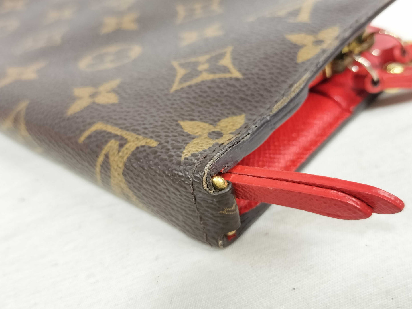 LOUIS VUITTON Monogram LV Monogram Portefeuille Ansolite Bifold Long Wallet Red