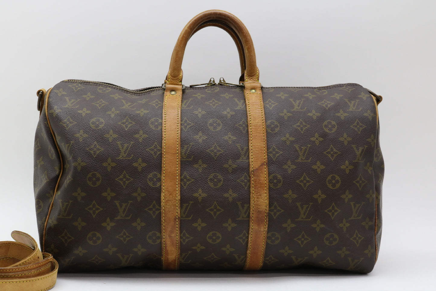 LOUIS VUITTON Monogram Keepall Bandouliere 45 Handbag