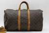 LOUIS VUITTON Monogram Keepall Bandouliere 45 Handbag