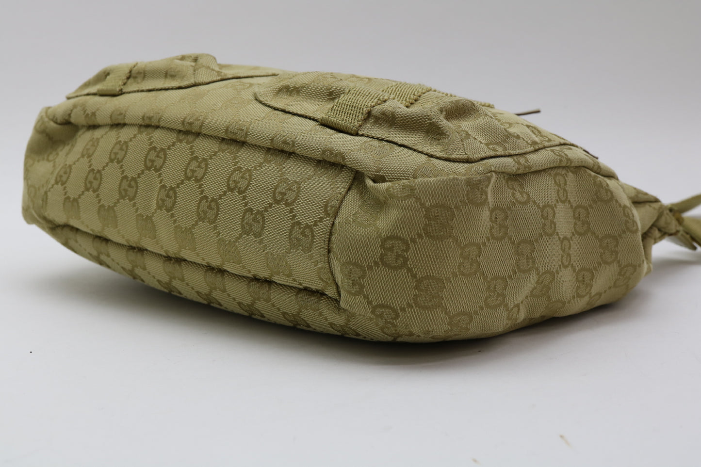 GUCCI GG Canvas Leather Shoulder Bag