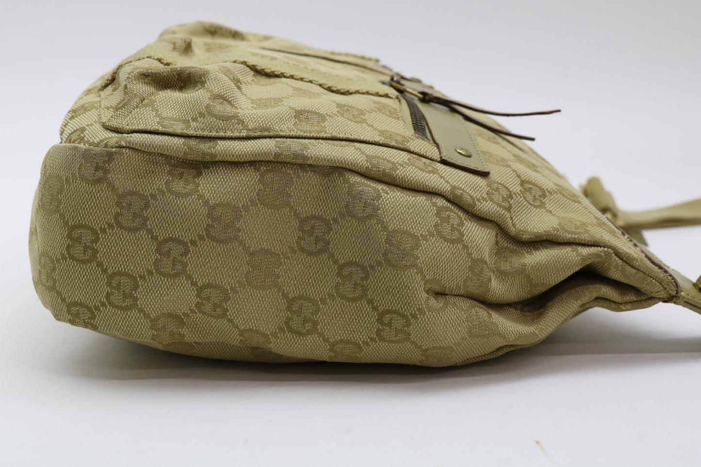 GUCCI GG Canvas Leather Shoulder Bag