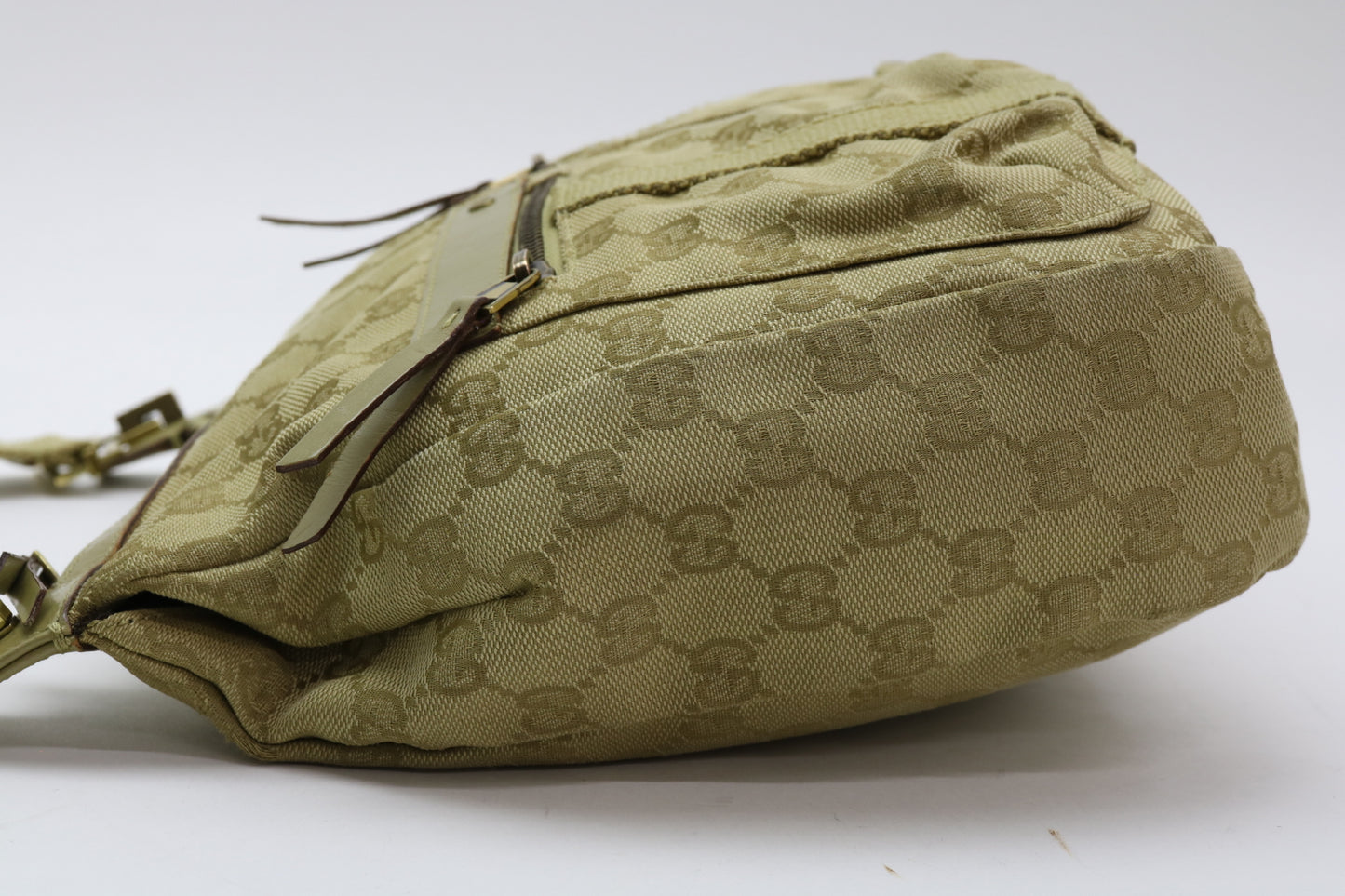 GUCCI GG Canvas Leather Shoulder Bag