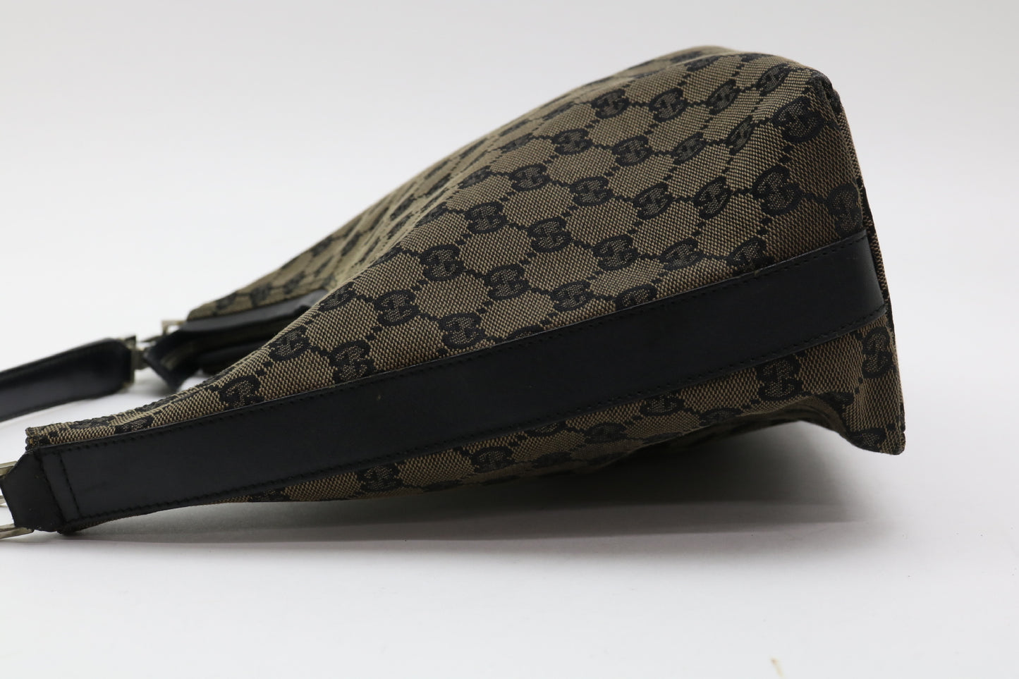 GUCCI GG Canvas Leather Handbag