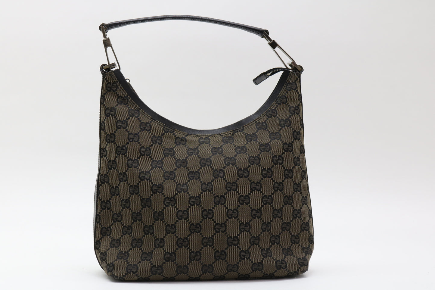 GUCCI GG Canvas Leather Handbag