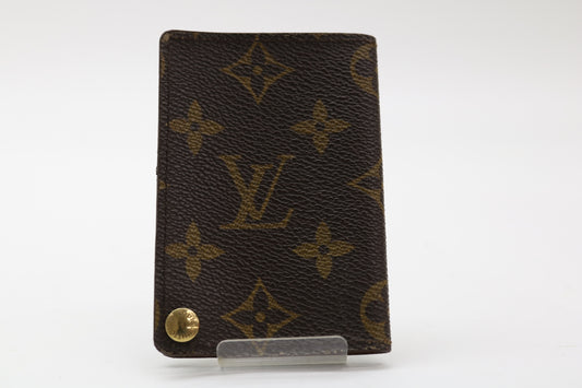 LOUIS VUITTON Monogram Porte Carte Credit Pression Card Case, Pass Case, Business Card Holder