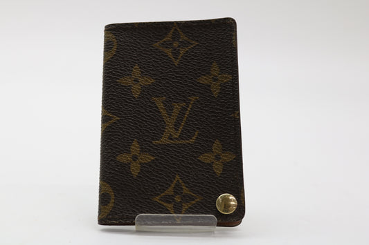 LOUIS VUITTON Monogram Porte Carte Credit Pression Card Case, Pass Case, Business Card Holder