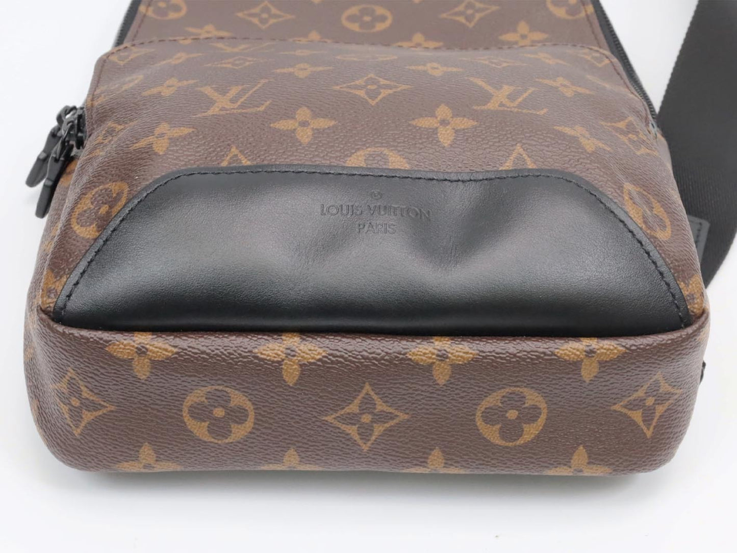 LOUIS VUITTON Monogram Macassar Avenue Sling Bag M46327 with RFID, Shoulder Bag